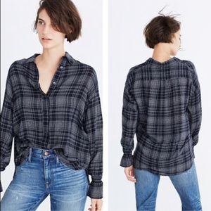 Madewell Westward Bell Sleeve Button Front